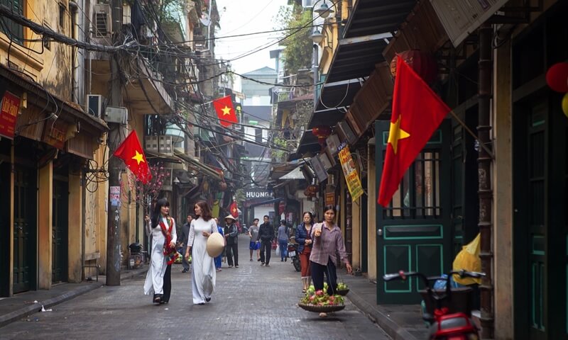 La antigua ciudad de Hanoi