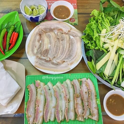 Banh Trang Cuon Thit Heo - papel de arroz con carne de cerdo